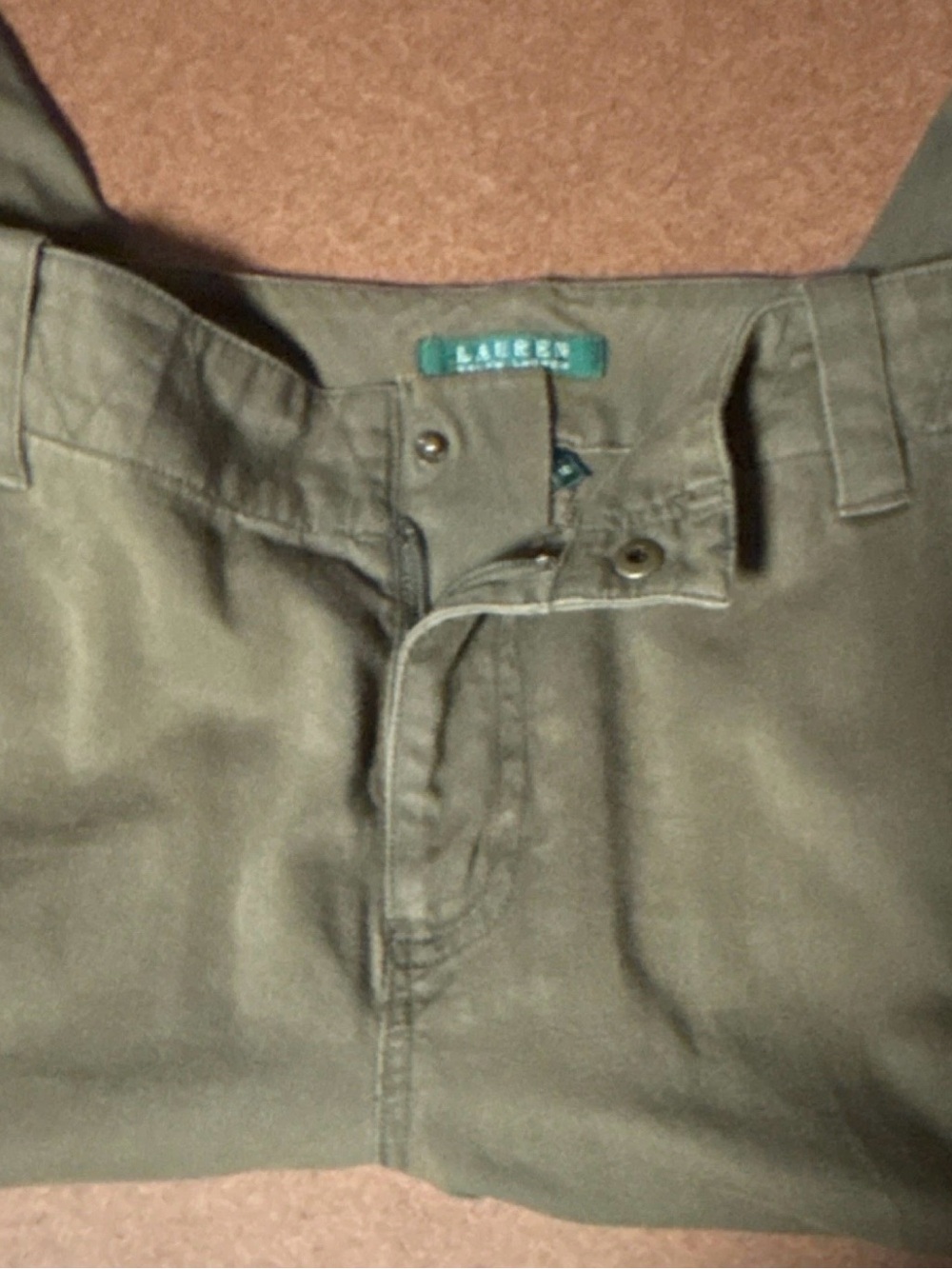 Ralph Lauren size 12 34x21 Olive Green Capris